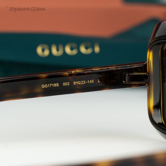 BRAND NEW Gucci GG1718S 002 Havana Brown Women Square Sunglasses GG 1718S main image 5